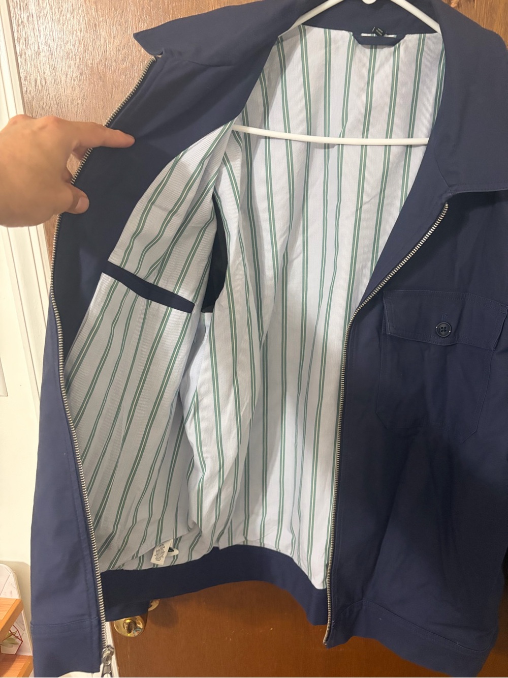 Bonobos Navy Lightweight Zip Shirt Jacket - Picture 2 of 6